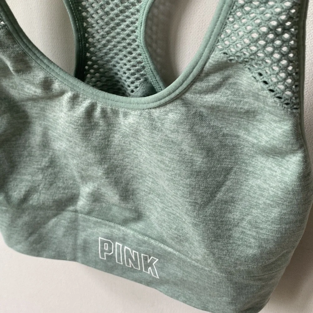 PINK Sport Victoria's Secret Light green Sports Bra, Size XS